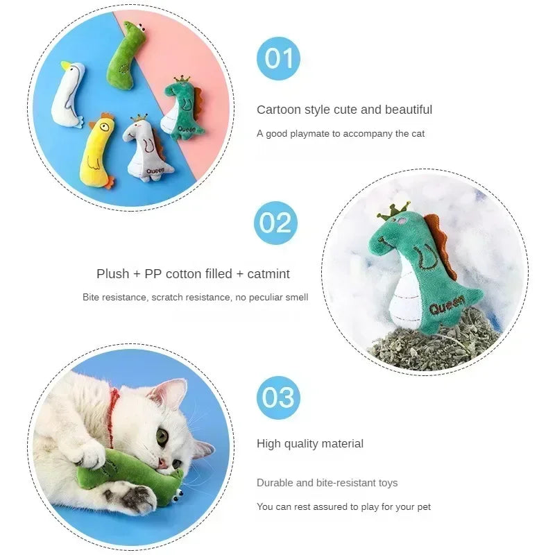 Catnip Cats Toy with Catnip Plush Cat Toys for Kitten Teeth Grinding Thumb Pillow Chewing Toy Claws Thumb Bite Pet Accessories