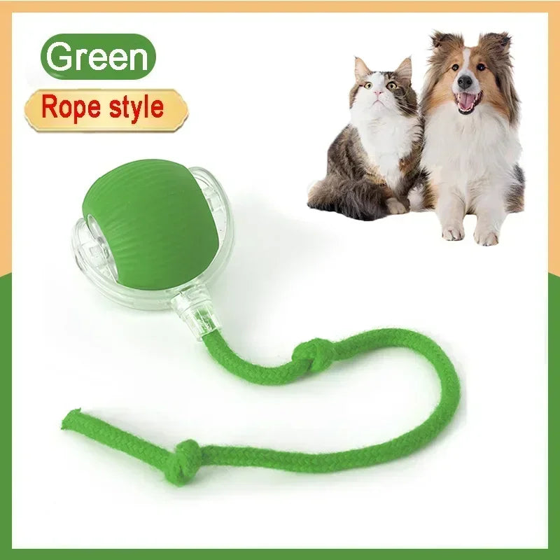 Cat Toys Rechargeable Pet Interactive Automatic Rolling Ball Toy Cats Pet Products New Electric Dog Ball Toy Simulated Tail for