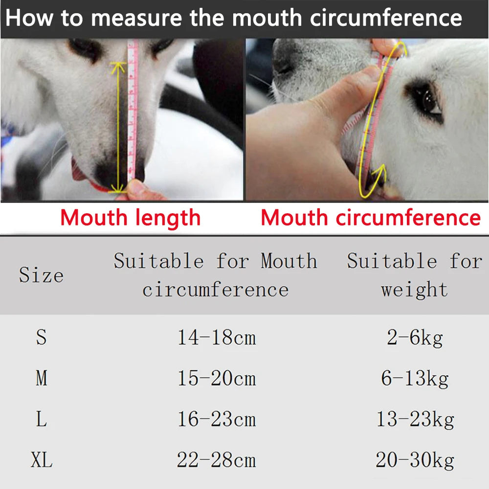 Anti Barking Dog Muzzle for Dogs Adjustable Mesh Breathable Pet Mouth Cover Muzzle for Small Medium Dog Anti-biting Pet Supplies