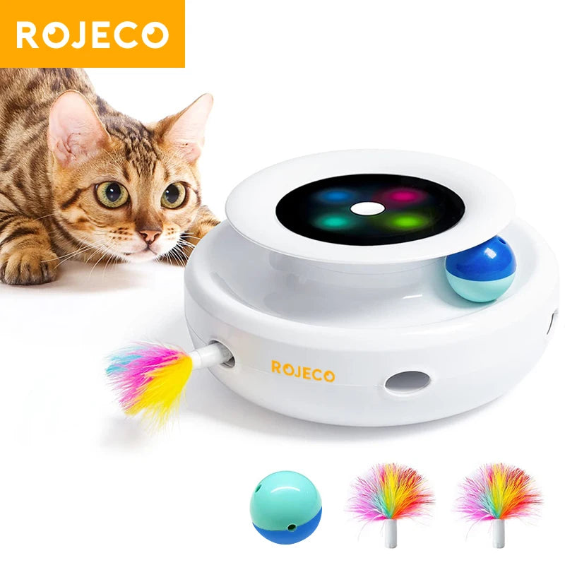 2 in 1 Automatic Feather Ball 5 Modes Electronic Interactive