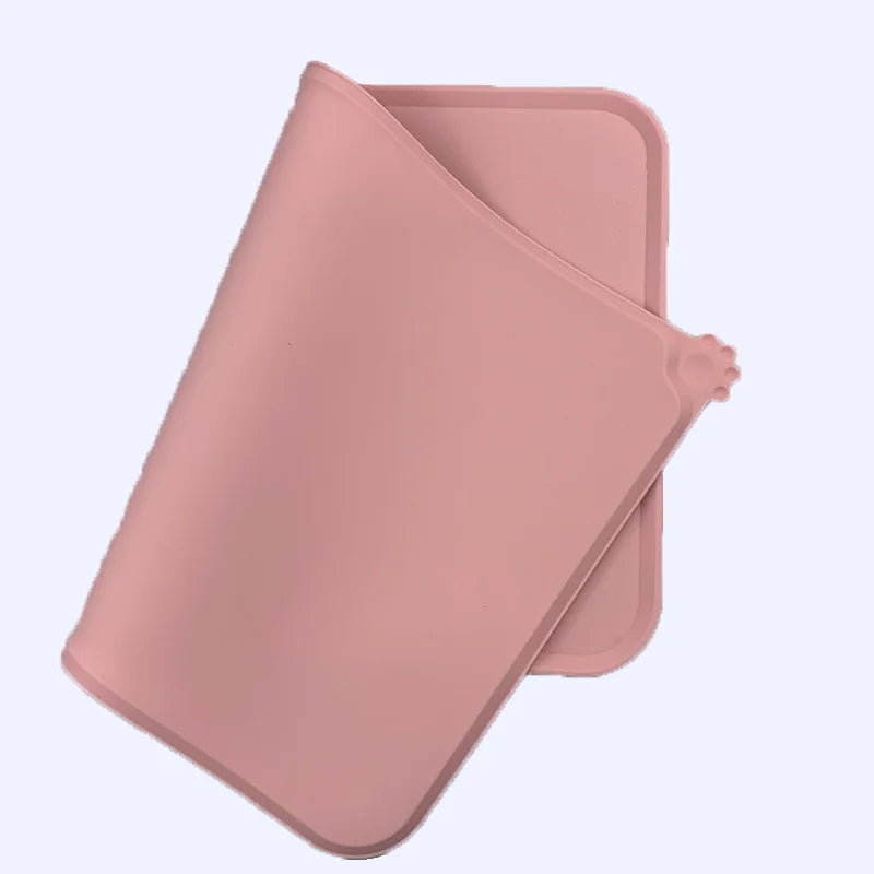 Silicone Pet Food Mat Washable Non-Slip Dog Bowl Mat Waterproof For Dogs Cats Food Water Feeding Mat Anti-Spill Floor Protect