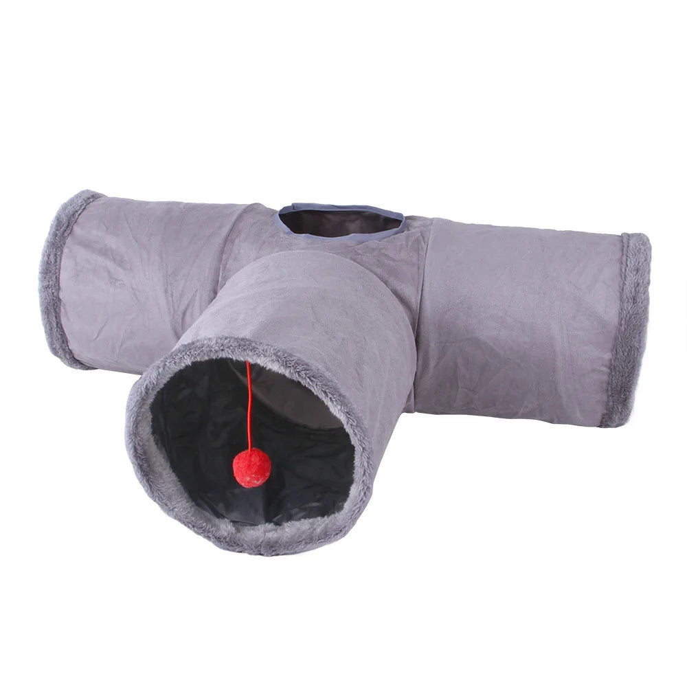 Collapsible Suede Tunnel Interactive Bedding