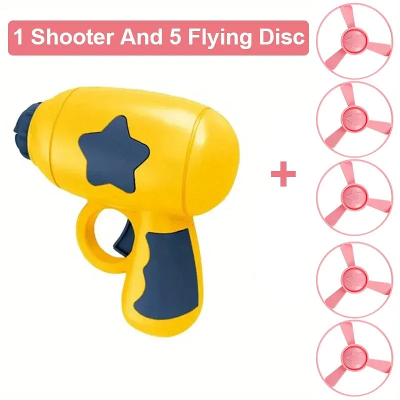 Interactive Launch Training Flying Disc Shooting Gun