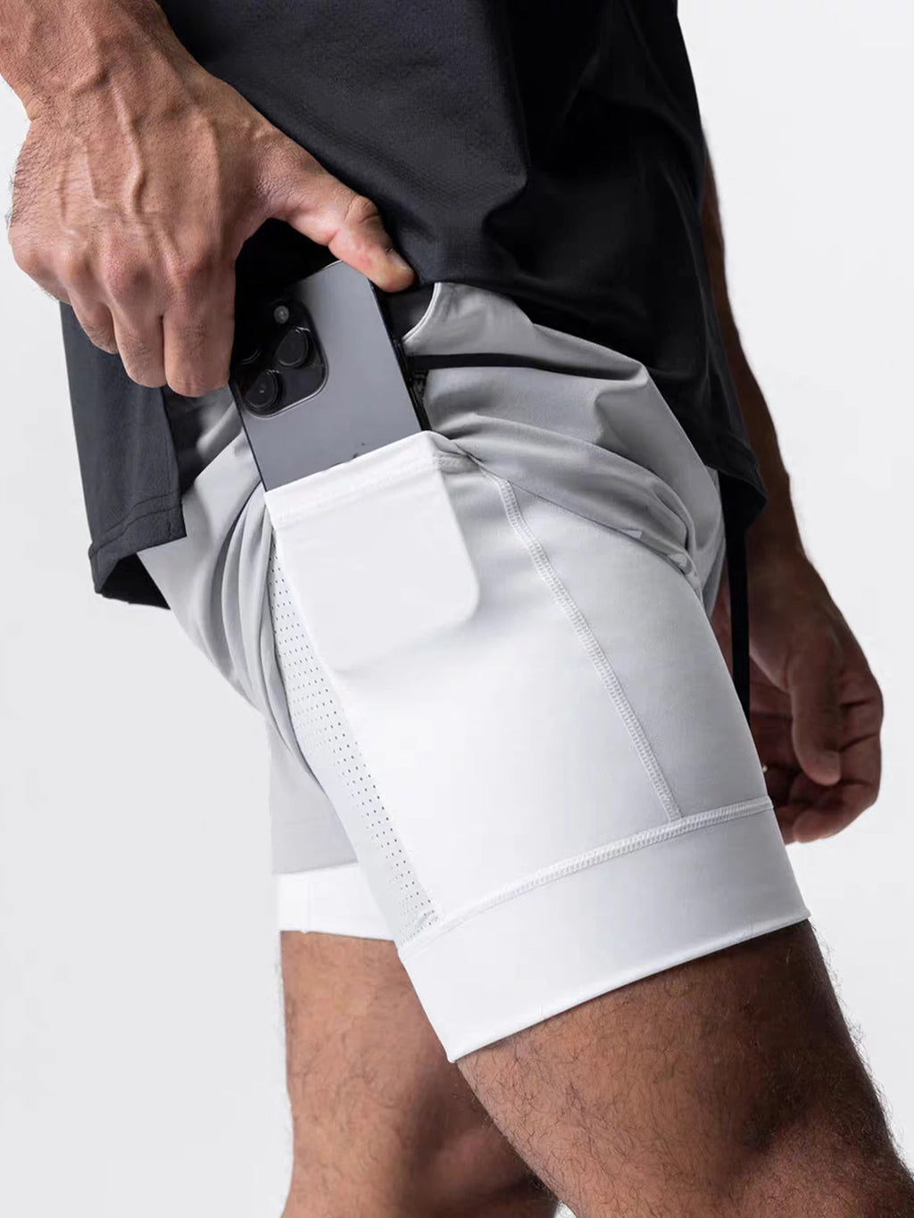 Men’s Double-Layer Sports Shorts