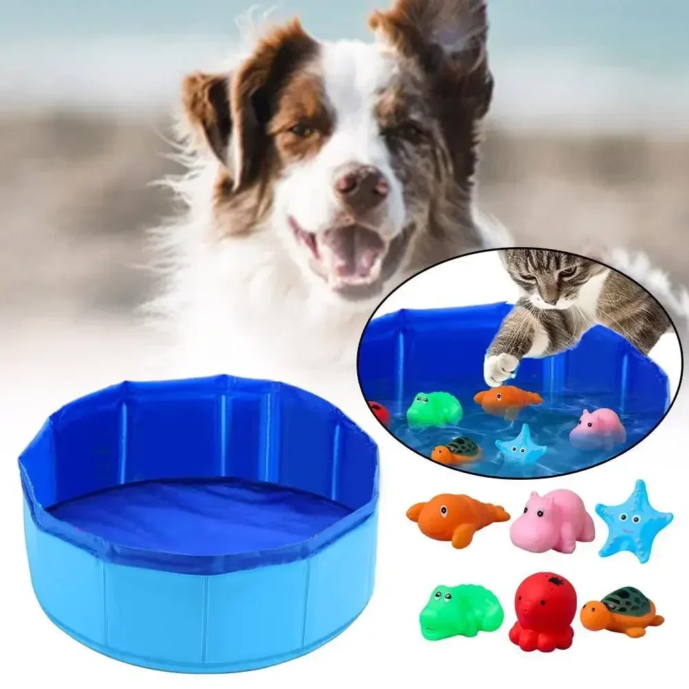 Cat pool toys, playing in water, puppies, cats, bath toys, turtles, starfish, octopuses, cool summer, foldable pets, clean swimm