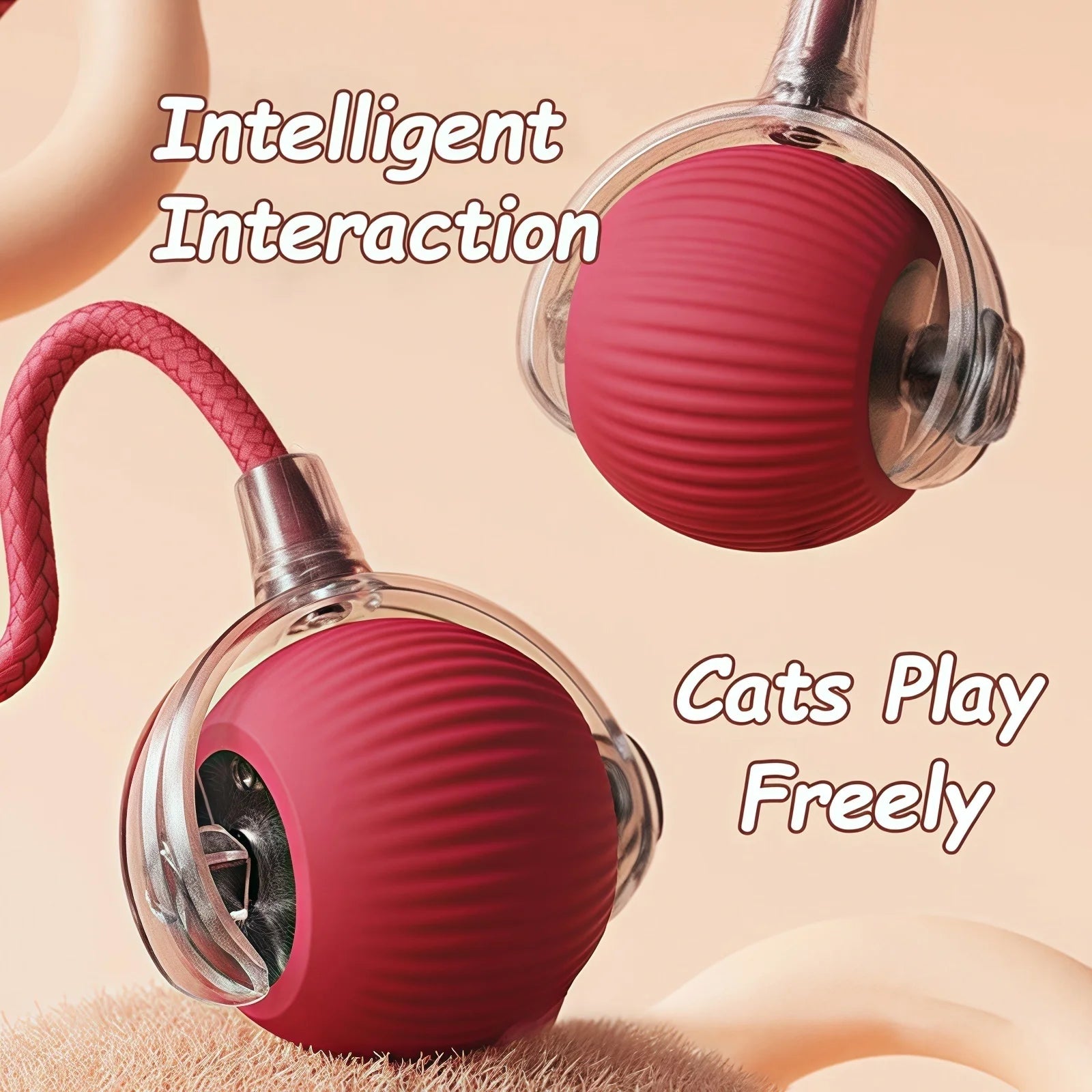 Interactive Ball Rolling Ball Rechargeable Training Mouse