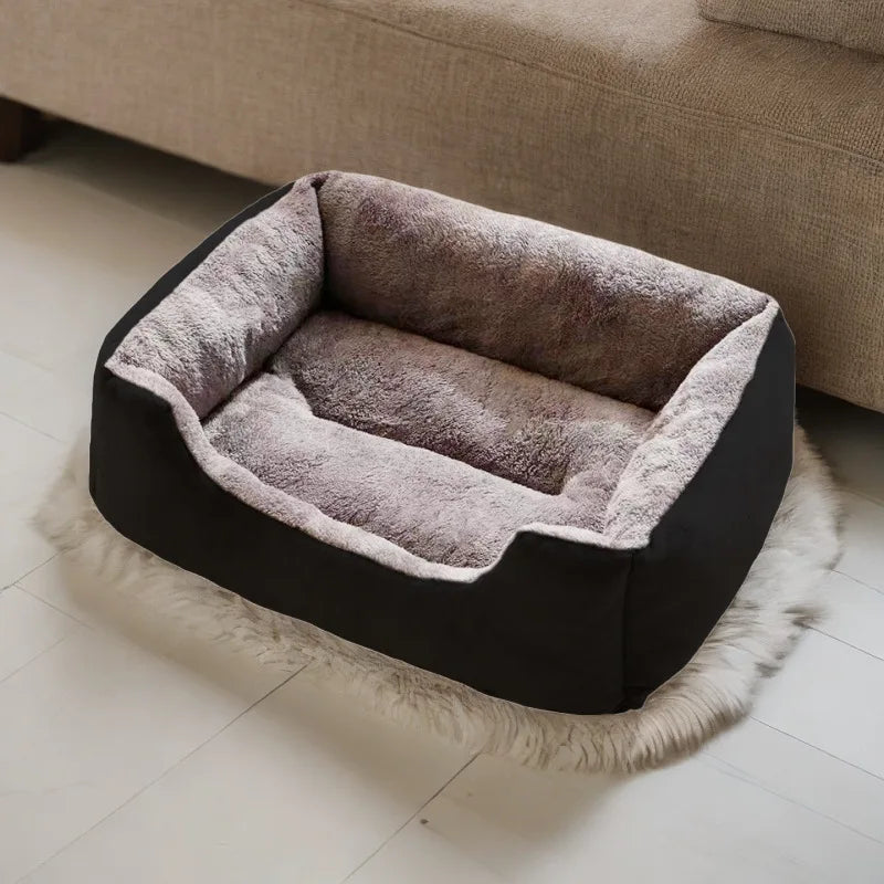 Winter Warm Cat Kennel Dog Kennel Pad Square Kennel Small and Medium-sized Dog Teddy Corgi Sofa Bed All-weather Pet Kennel