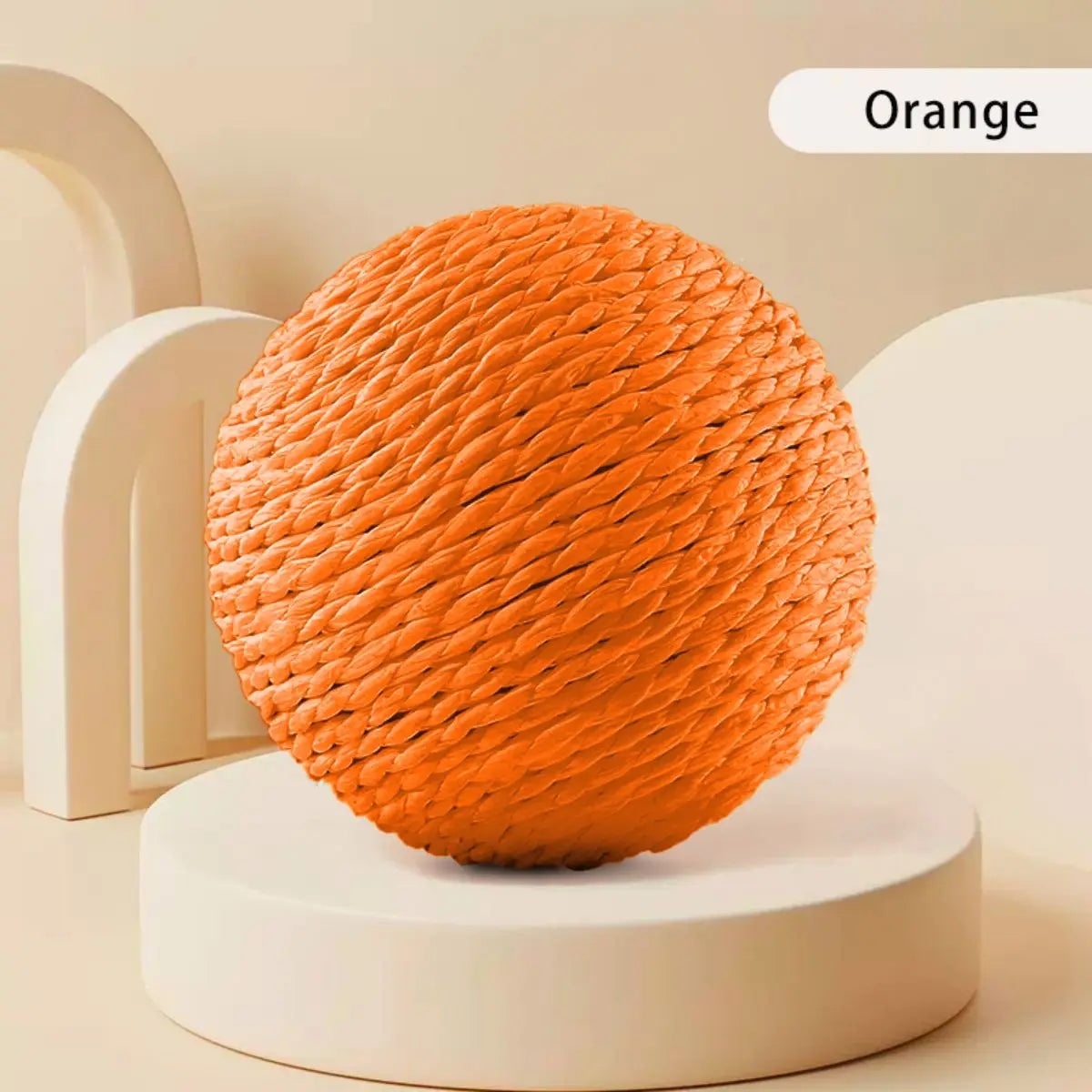 10CM Interactive Sisal Scratching Ball Teeth Cleaning Anti Bite Sounding