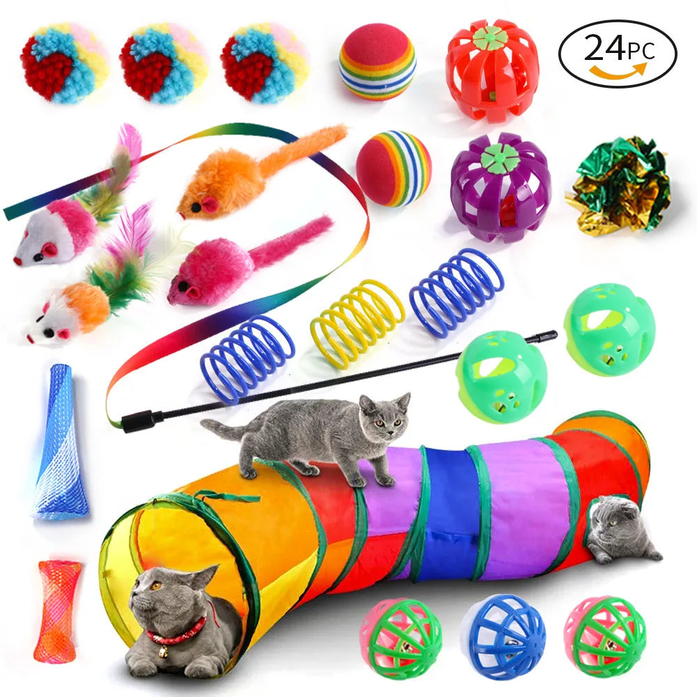 Variety Stick Sisal Mouse Bell Ball 20 Piece Set