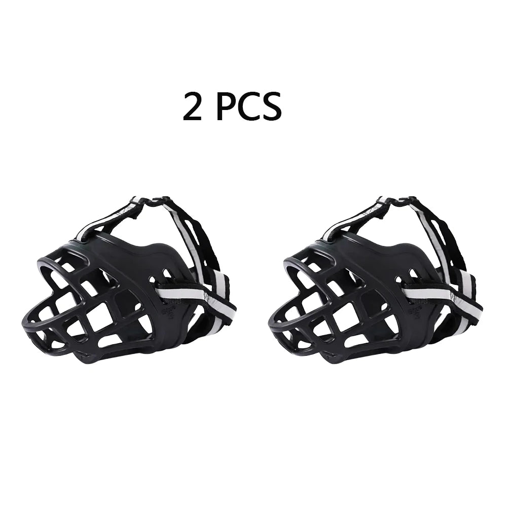1pc/2pcs Medium And Large Dog Comfortable Breathable Muzzle Guard Anti-Barking Muzzle Basket Pet Mask for Medium to Large Dogs