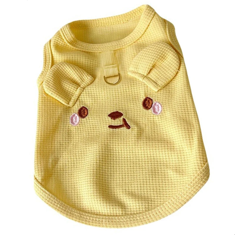 Summer Dog Clothes for Small Dogs Thin Cute Dog Vest Puppy Clothes Breathable Chihuahua  Clothes Cat Vest Pet Supplies