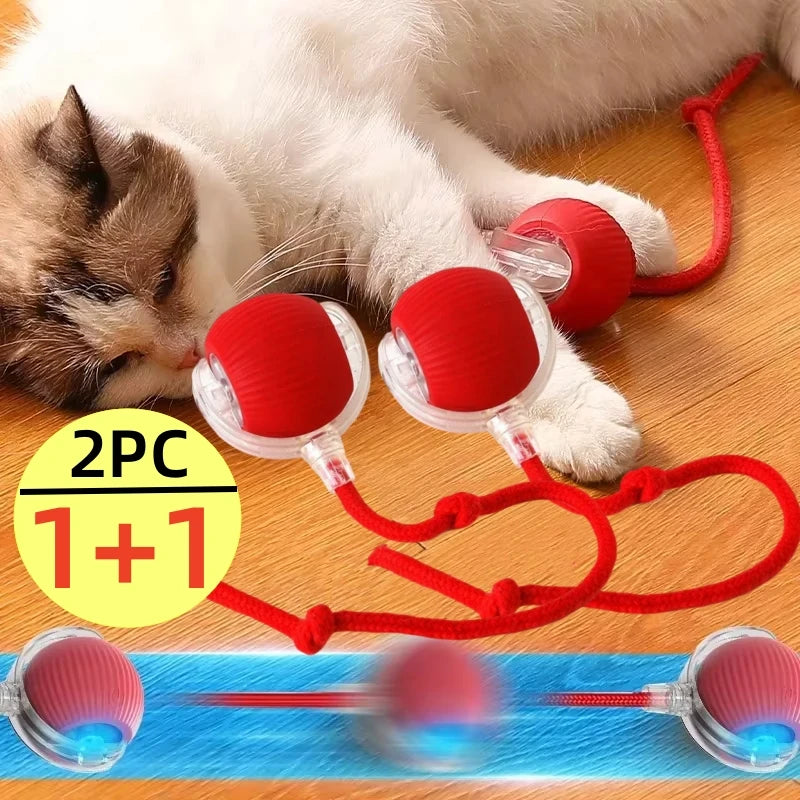 1/2PCS Interactive Ball Electric Rolling USB Rechargeable