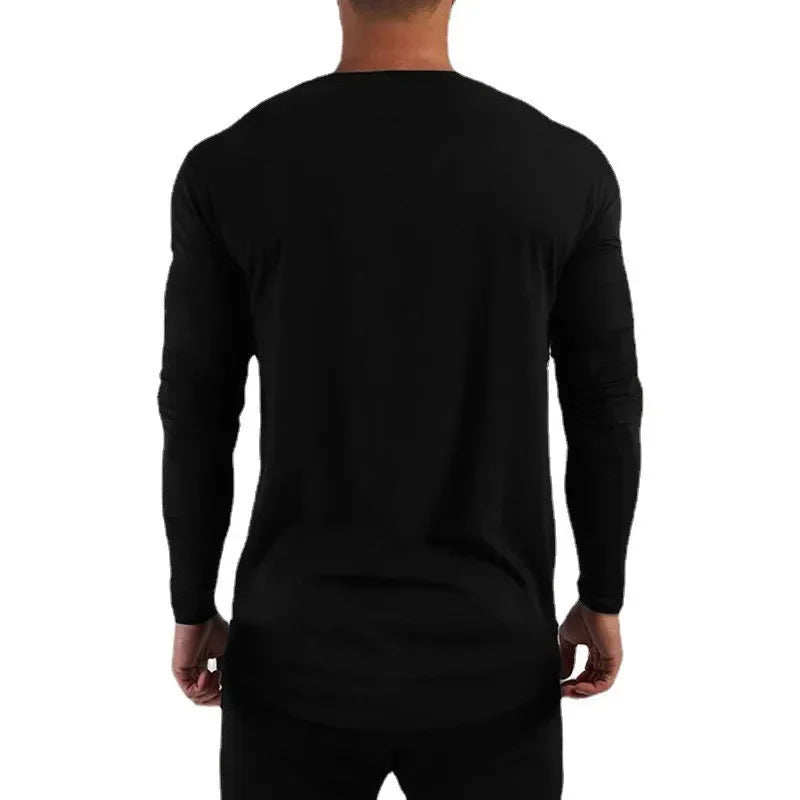 Men’s Slim-Fit Long Sleeve Cotton T-Shirt