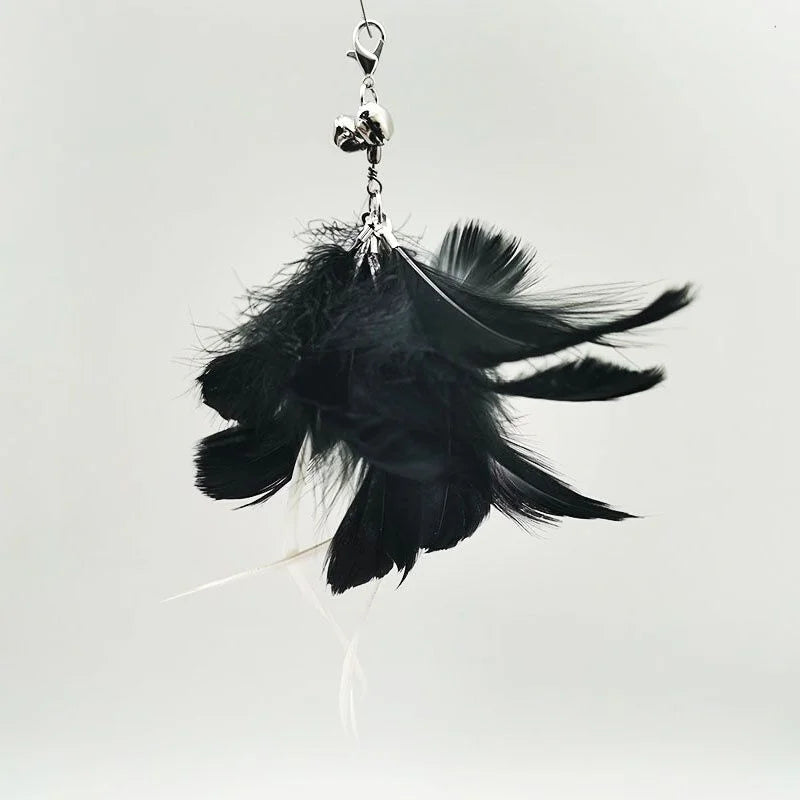 Handfree Bird/Feather Wand Bell Suction Cup Interactive Hunting Exercise