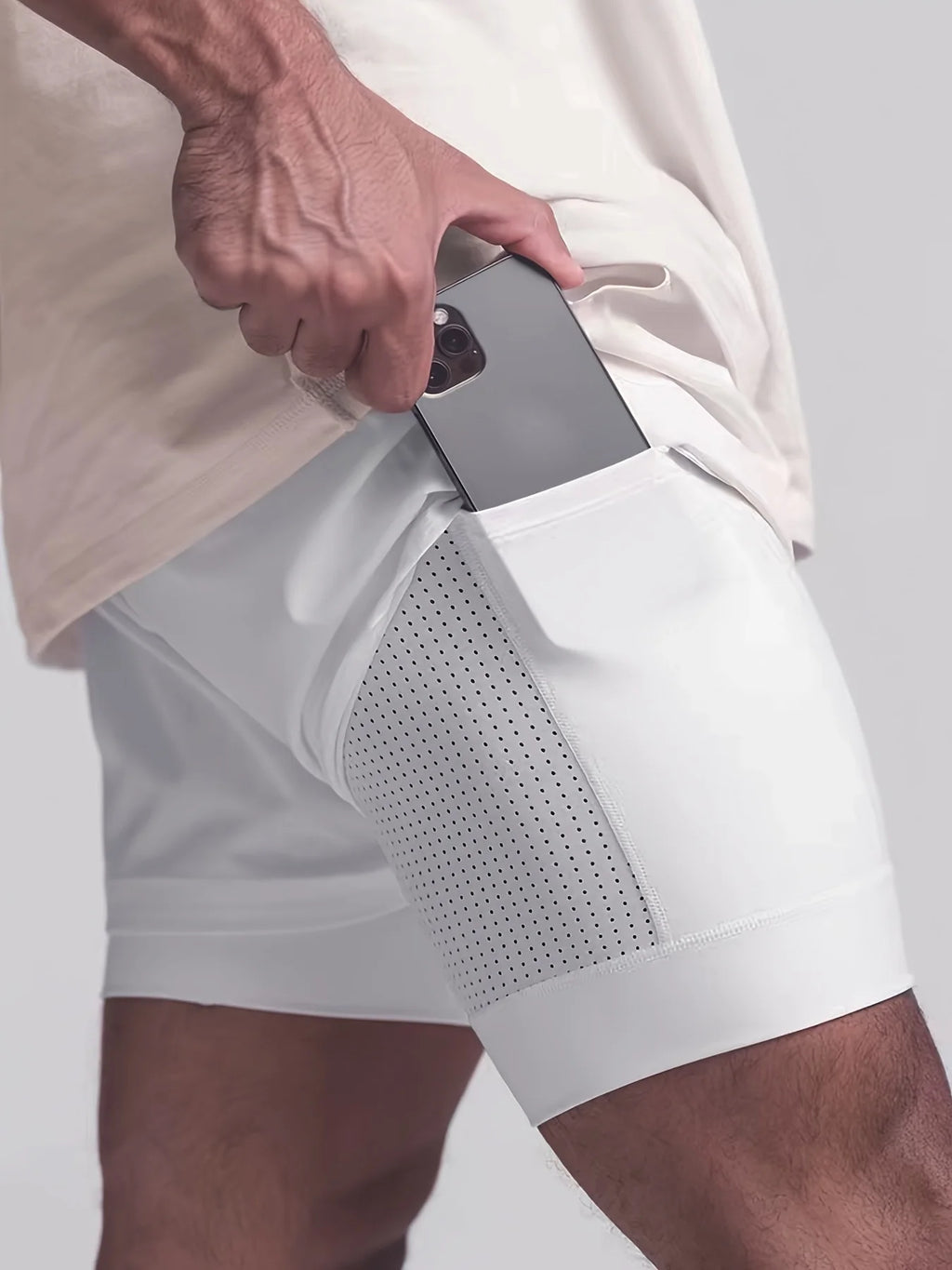 Men’s Double-Layer Sports Shorts