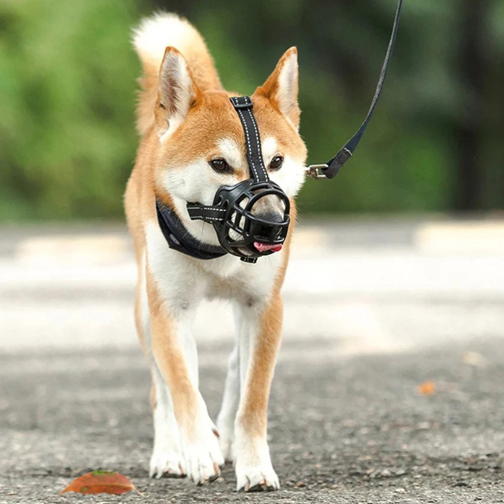 1pc/2pcs Medium And Large Dog Comfortable Breathable Muzzle Guard Anti-Barking Muzzle Basket Pet Mask for Medium to Large Dogs