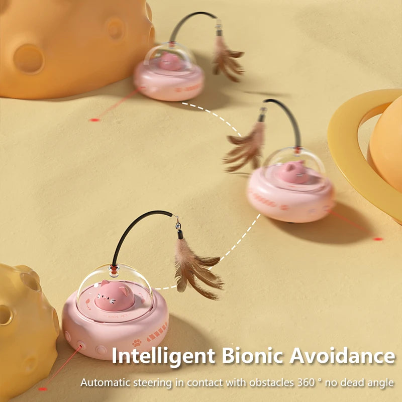 Electric UFO Bell Training Replaceable Feather Interactive