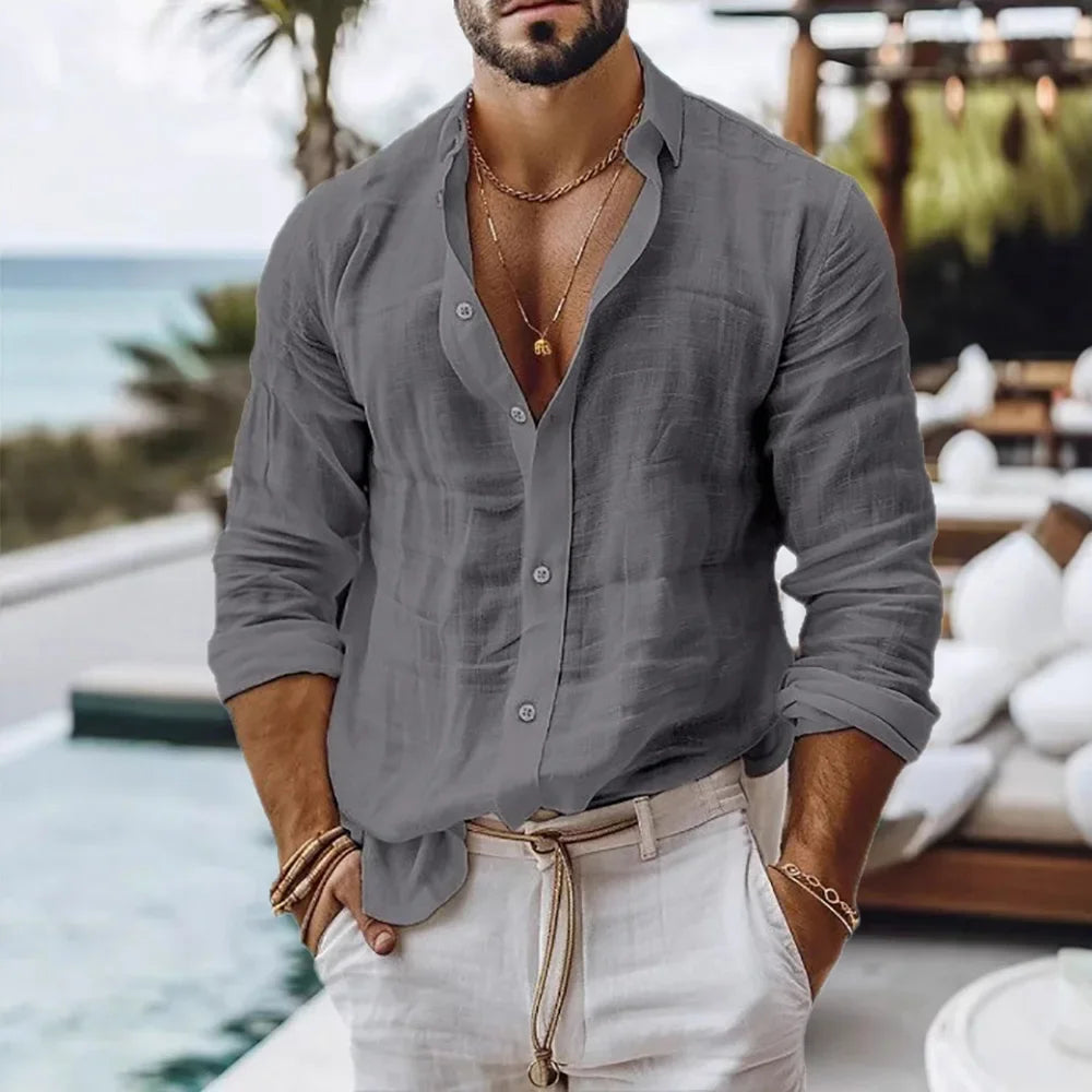 Men’s Cotton Linen Shirt