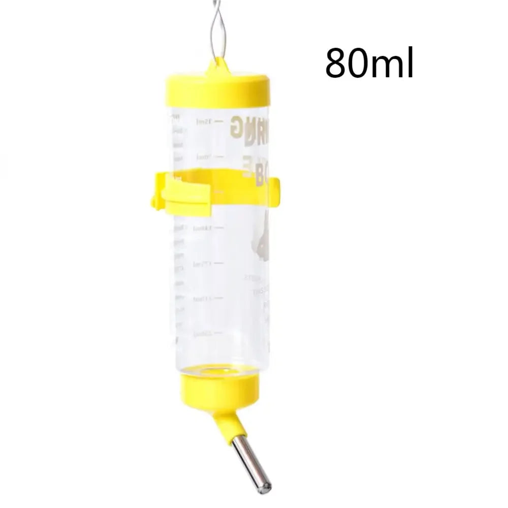 Pets Hamster 80ml/125ml/250ml Pets Hamster Water Drinking Bottle Plastic metal  Rabbit Pet Dispenser Cage Hangable Water Bottle