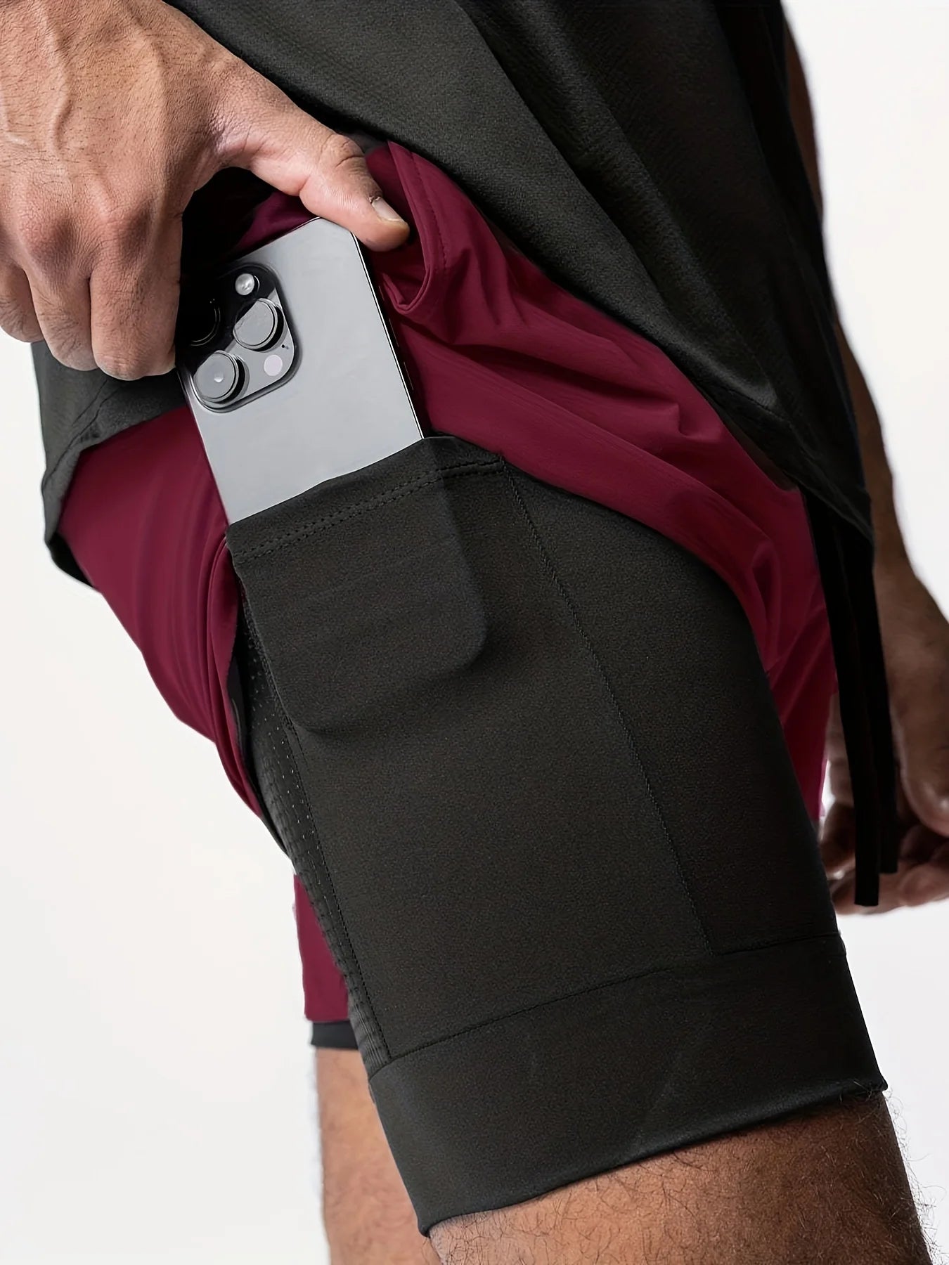 Men’s Double-Layer Sports Shorts