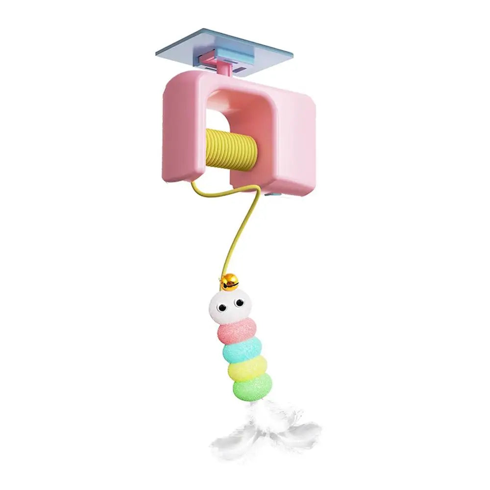 Electric Interactive Cat Teasing Stick Toy Elastic Rope Automatic Flying Bird Cat Toy Pet Stress Relief Toys For Cats