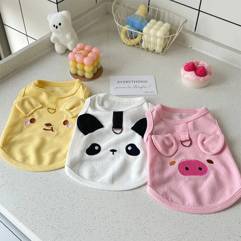 Summer Dog Clothes for Small Dogs Thin Cute Dog Vest Puppy Clothes Breathable Chihuahua  Clothes Cat Vest Pet Supplies