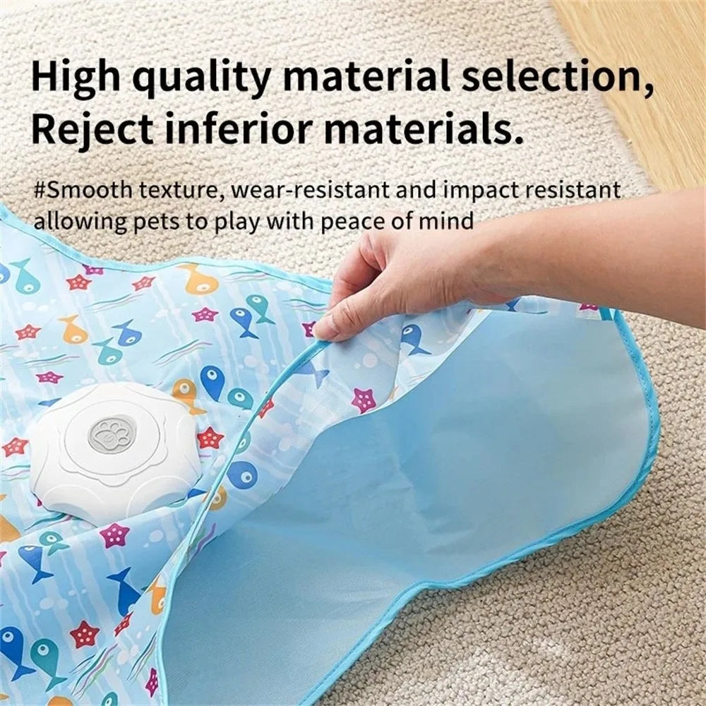 Motion Activated Smart Cat Toys Rechargeable Moving Concealed Feathers Pet Toy Cover Self Soothing Hide and Seek Toy