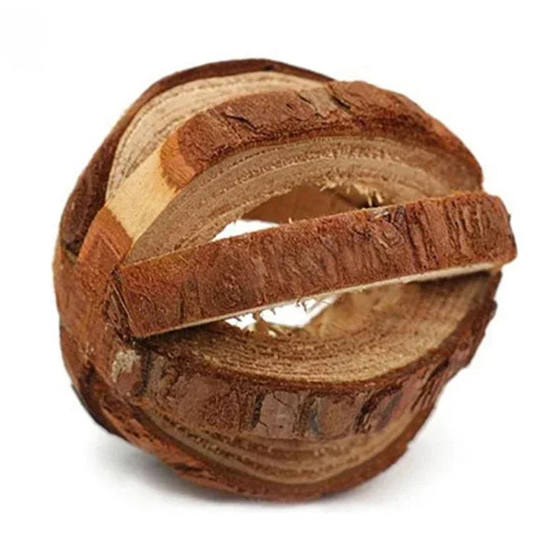 Cute Rabbit Roller Toys Natural Wooden Pine Dumbells Unicycle Bell Chew Toys for Guinea Pigs Rat Small Pet Molars Supplies New