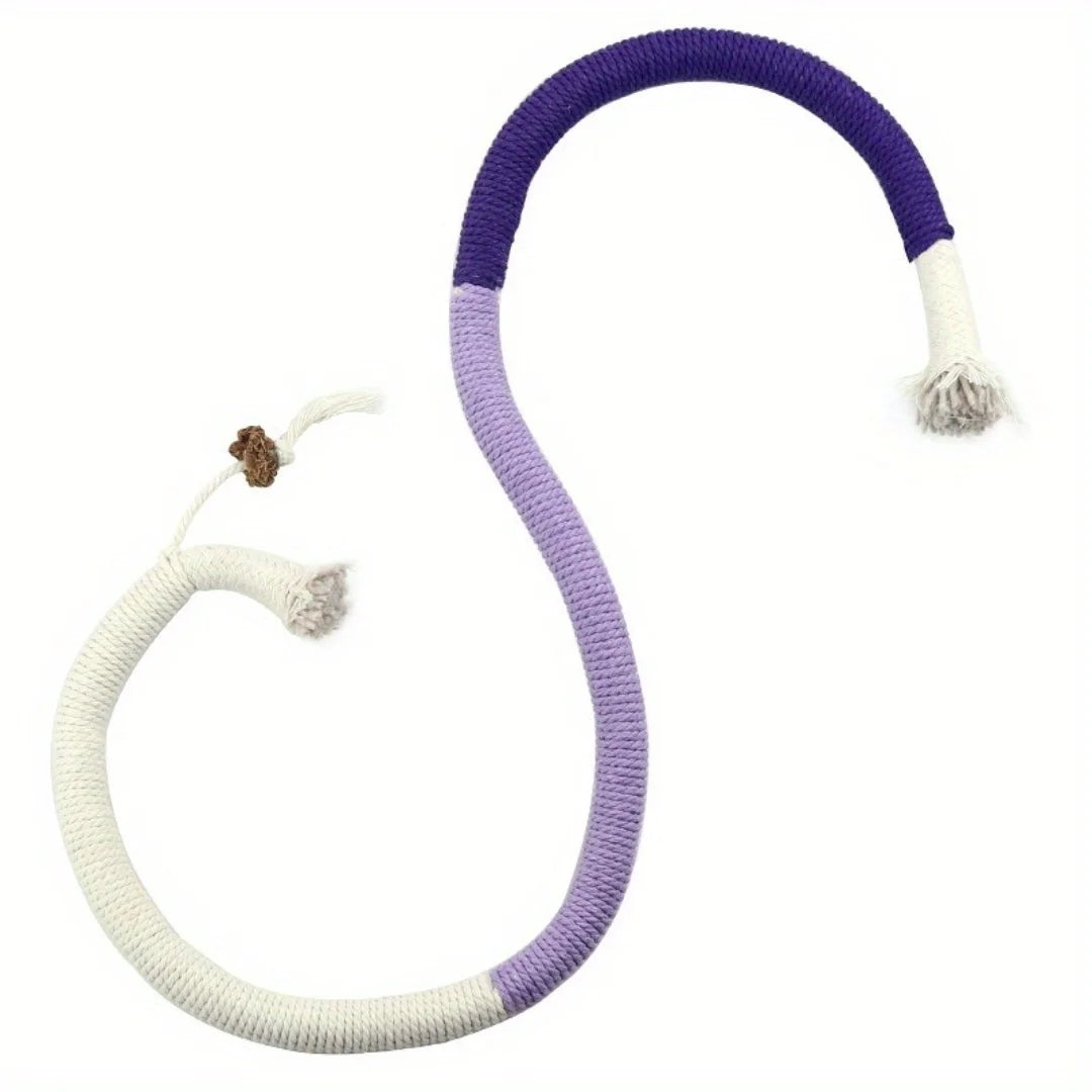 Cotton Chew Teeth Cleaning, Catnip Rope Nibbling Exercise Interactive Teething