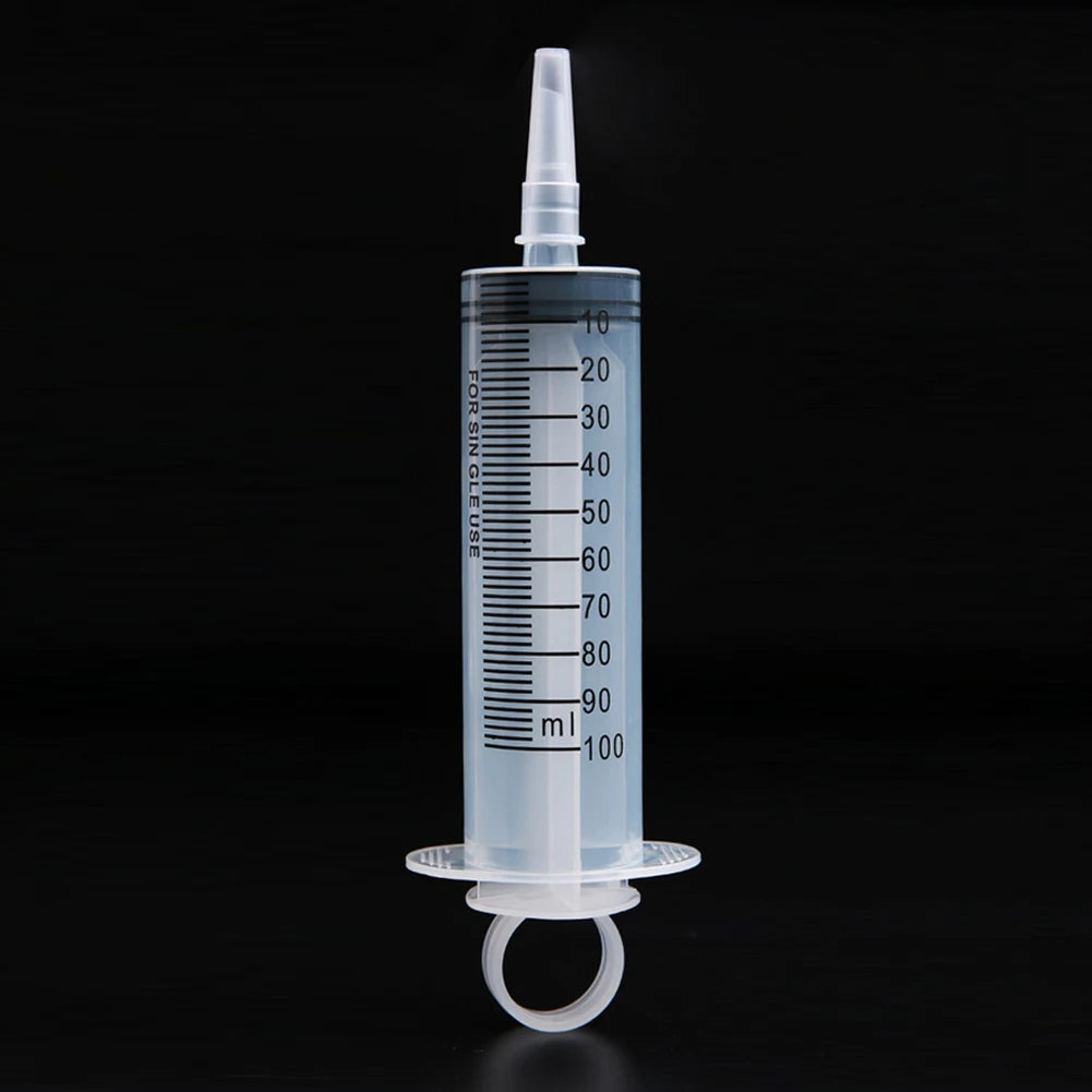 100ml Measuring Syringe Glue Filling Feeding Syringe Nutrient Sterile Plastic Syringe Watering Refilling for Animal Food Feeding