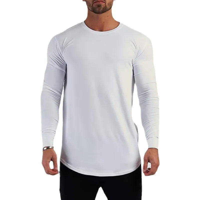 Men’s Slim-Fit Long Sleeve Cotton T-Shirt