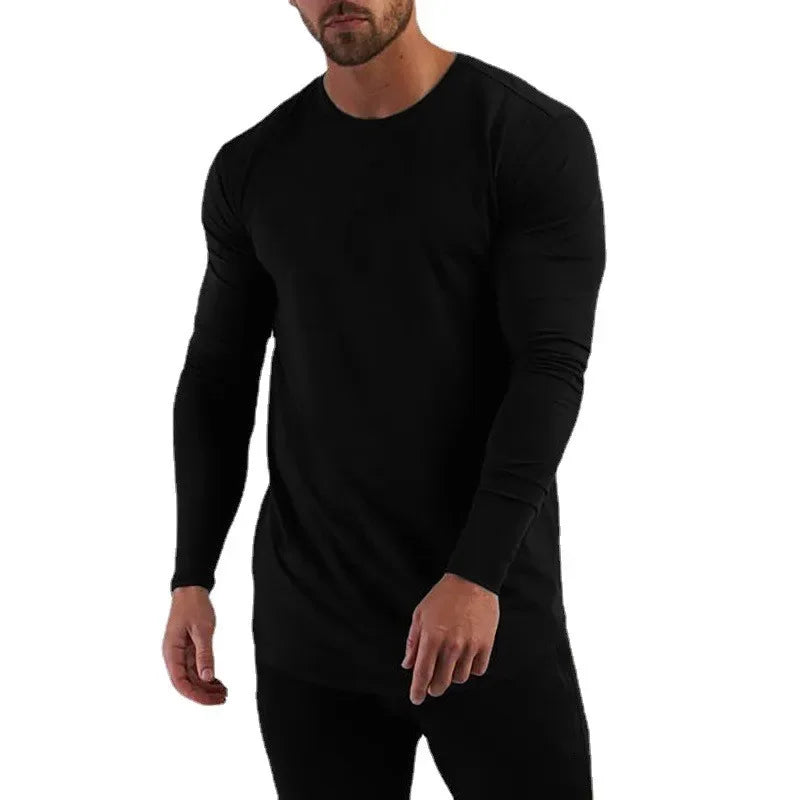 Men’s Slim-Fit Long Sleeve Cotton T-Shirt