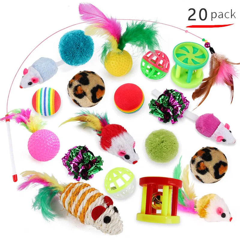 Variety Pack Stick Sisal Mouse Bell Ball