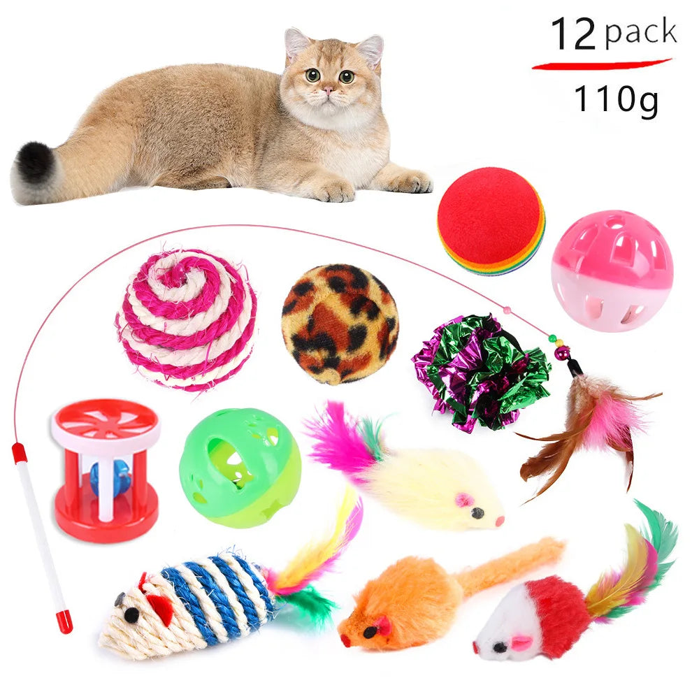 Variety Stick Sisal Mouse Bell Ball 20 Piece Set