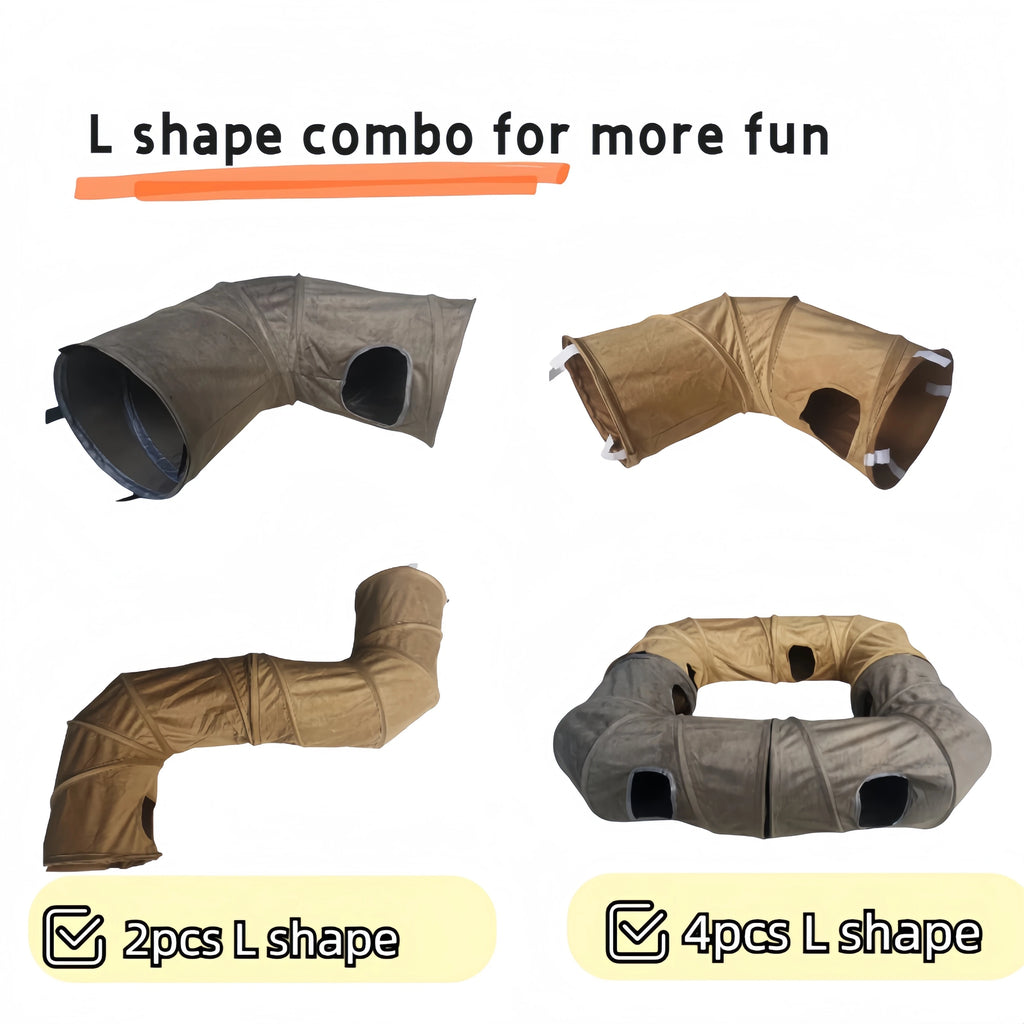 Collapsible Suede Tunnel Interactive Bedding