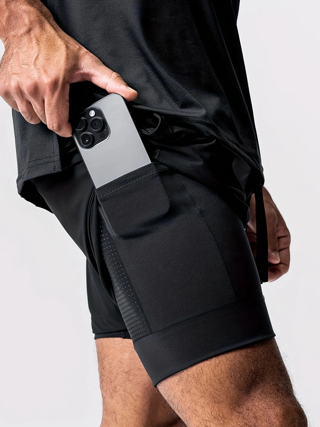 Men’s Double-Layer Sports Shorts