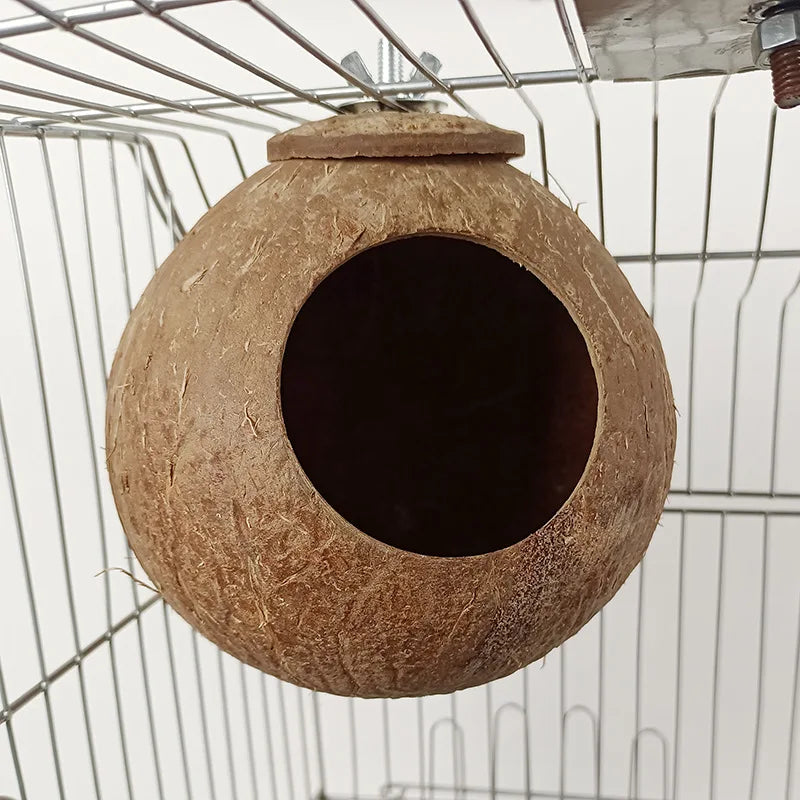 Coconut Bird Nest Parrot Nest Bird Cage Hanging Nest Accessories Parrot Warm Breeding Box