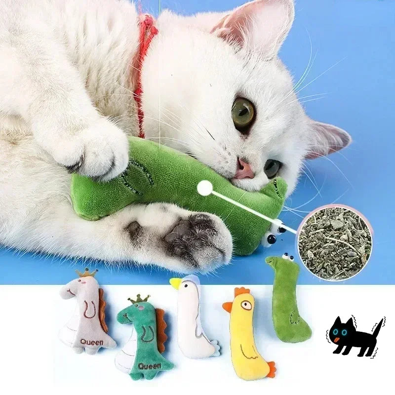 Catnip Cats Toy with Catnip Plush Cat Toys for Kitten Teeth Grinding Thumb Pillow Chewing Toy Claws Thumb Bite Pet Accessories