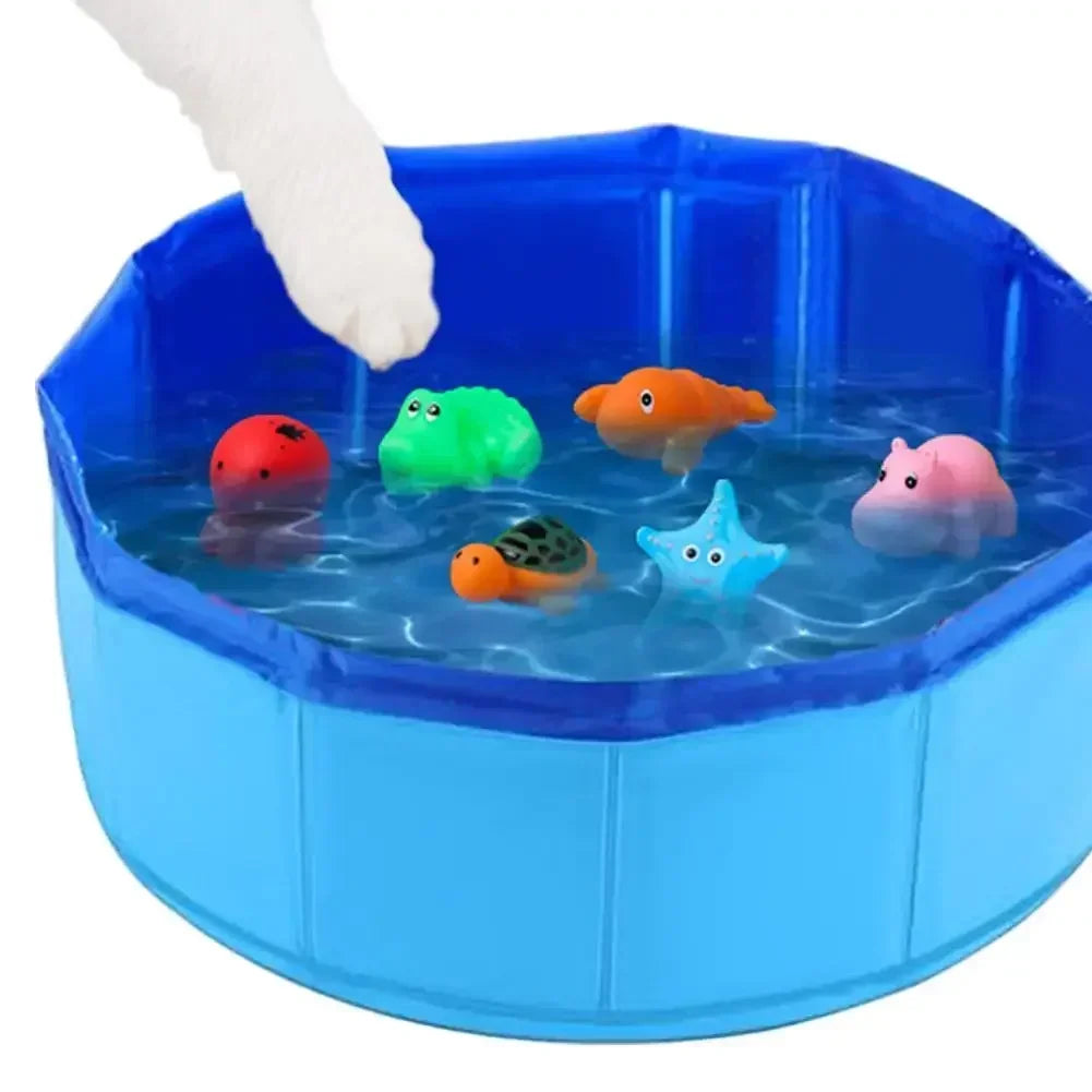 Cat pool toys, playing in water, puppies, cats, bath toys, turtles, starfish, octopuses, cool summer, foldable pets, clean swimm