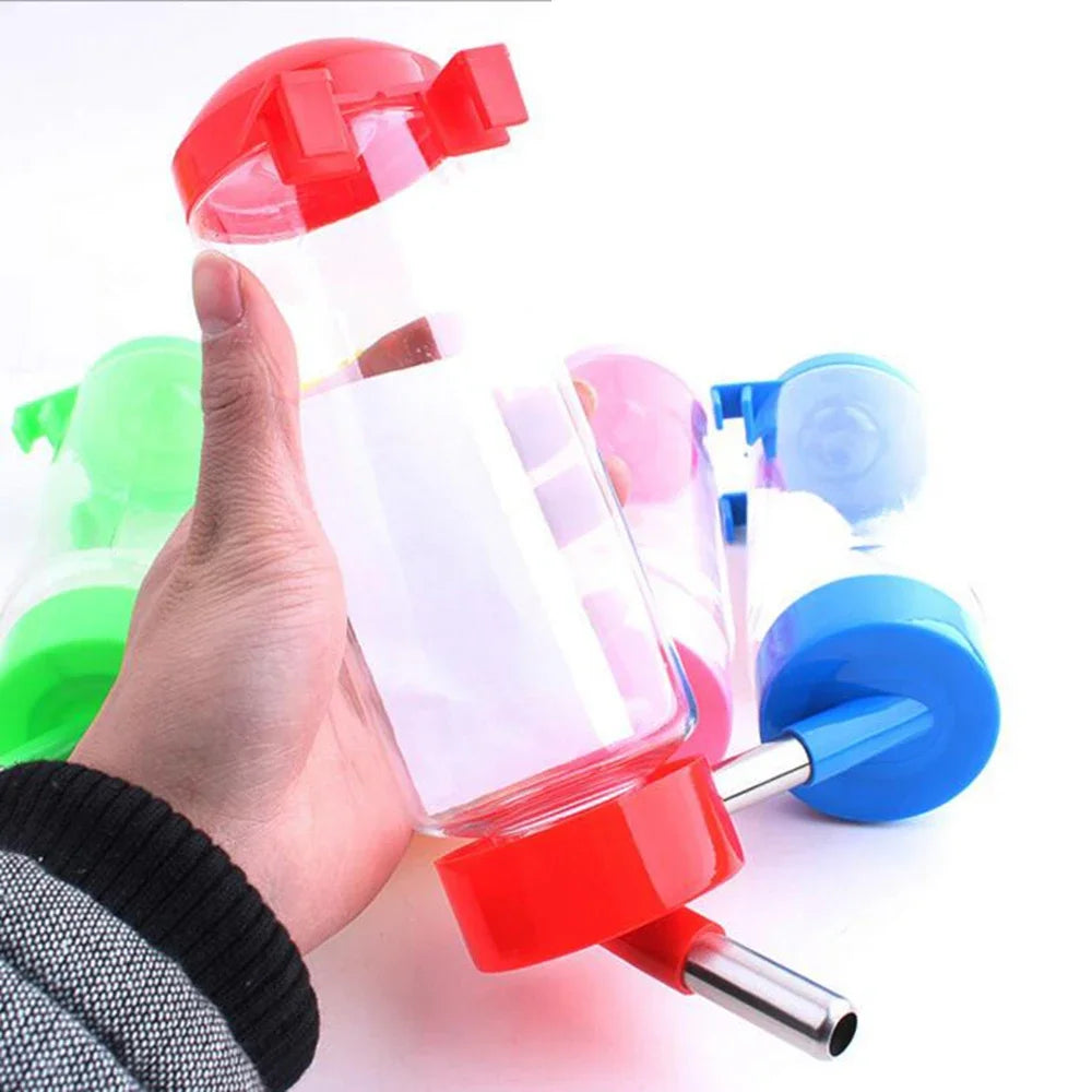 Pets Hamster 80ml/125ml/250ml Pets Hamster Water Drinking Bottle Plastic metal  Rabbit Pet Dispenser Cage Hangable Water Bottle