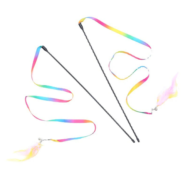 Simulation Feather Interactive Satin Ribbon Bell