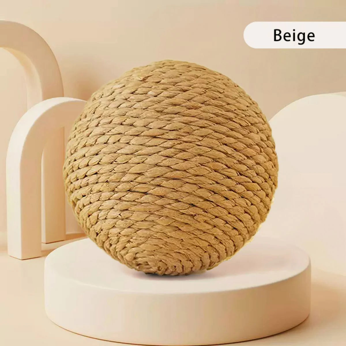 10CM Interactive Sisal Scratching Ball Teeth Cleaning Anti Bite Sounding