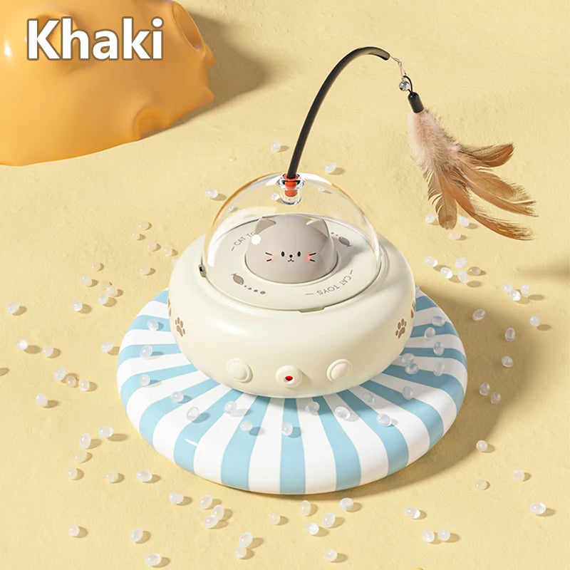 Electric UFO Bell Training Replaceable Feather Interactive