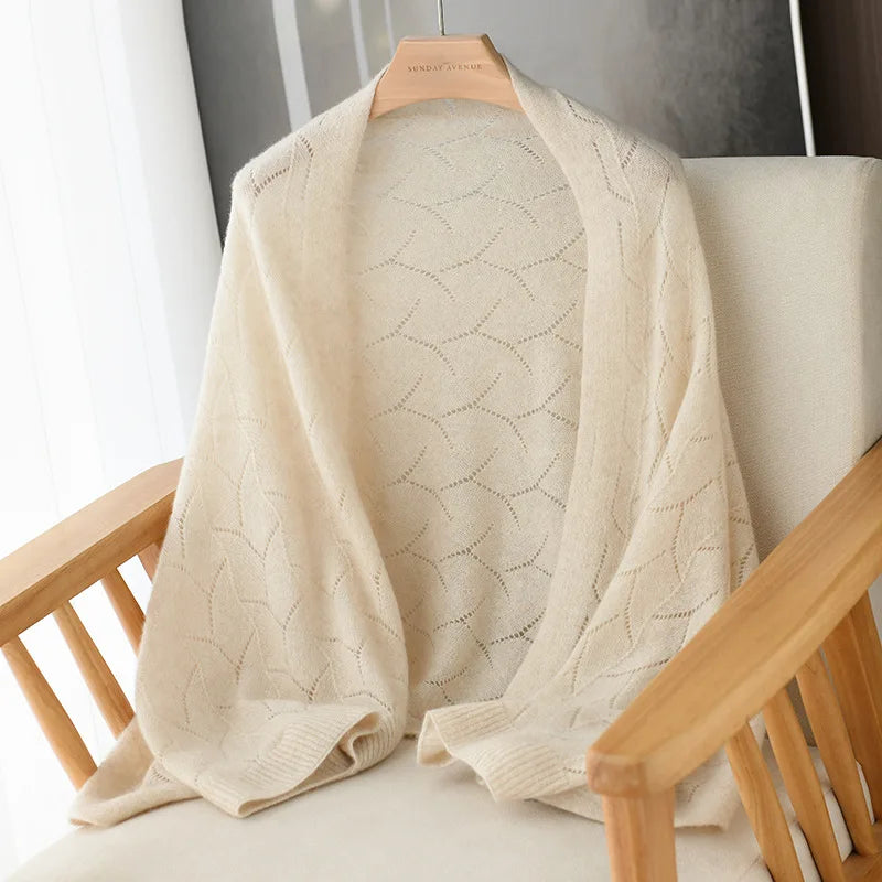 100% Merino Wool Poncho Cardigan