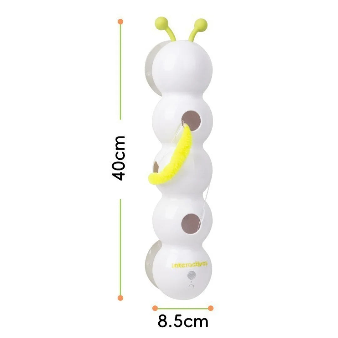 Popular Pet Cat Electric Caterpillar Cat Teasing Stick Toy Feather Tail Intelligent Sensor Self-Pleasure to Relieve Boredom