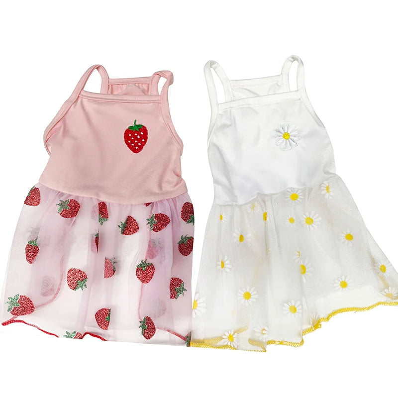 Cute Pet Dog Dress for Small Dogs Thin Puppy Princess Skirt Summer Dog Clothes Chihuahua York Clothing Pet Supplies