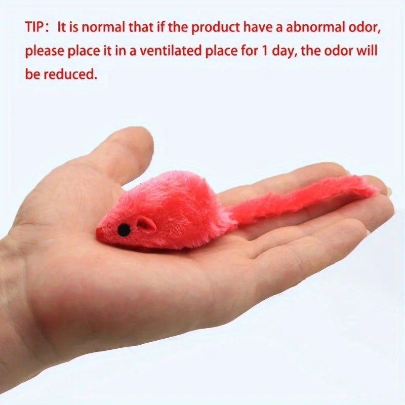 25 Pack Plush Little Mice Cat Toys Mouse Shaped cat Toys Interactive Mouse Toys Suitable for Aggressive Games Sports