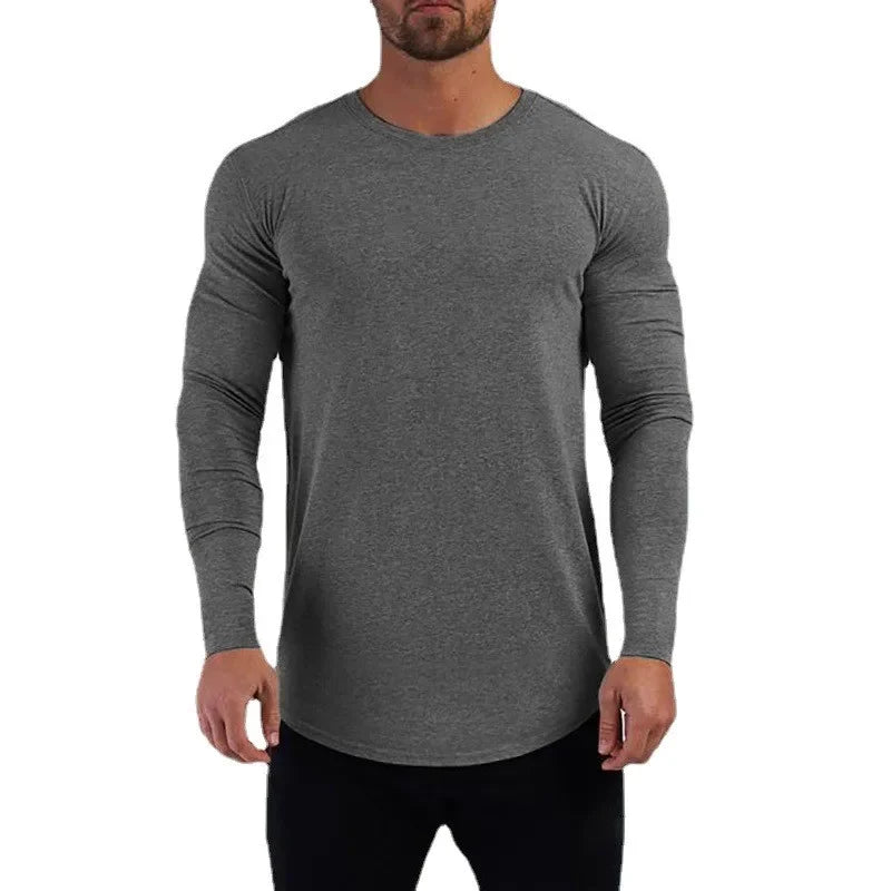 Men’s Slim-Fit Long Sleeve Cotton T-Shirt