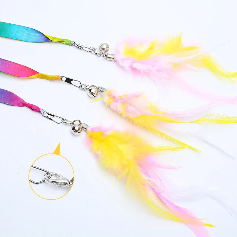 Simulation Feather Interactive Satin Ribbon Bell