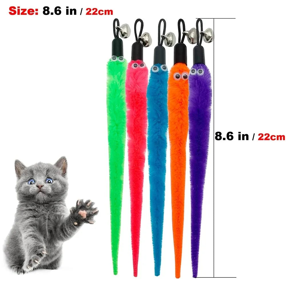 Hot Cat Toys Wand Refills Interactive Cat Toy Replacement Worm Cat Worms Refill Attachments Cat Toy Worms Refills for Cat Wand